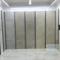 Présentoirs muraux en métal perforé pour carreaux de porcelaine et échantillons de pierre de quartz pour salles d'exposition et magasins