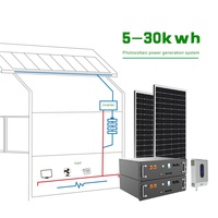 Système de stockage d'énergie solaire LiFePO4 à longue durée de vie (plus de 6000 cycles), empilable, 5-30 kWh, pour la sauvegarde à domicile