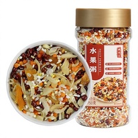 Porridge aux fruits mélangés, arôme sucré, texture onctueuse, servir chaud ou froid, dessert congee, emballage en vrac, vente en gros, 750g