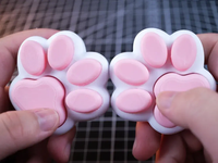 Jouet anti-stress pour clavier avec interrupteur en forme de patte de chat rose, design esthétique imprimé en 3D, propre et mignon, marque QY, QY-2739