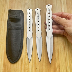 มีดต่อสู้ใบมีดตรงคุณภาพสูงทำจากเหล็กกล้าไร้สนิม 3 ใบมีด ด้ามจับเหล็กกล้าไร้สนิม รับผลิตตามแบบ OEM ปรับแต่งได้สำหรับงานอุตสาหกรรม DIY - Product Image 3