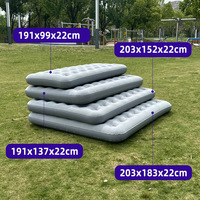 Matelas Gonflable en PVC Floqué pour Extérieur, Personnalisable, pour Siestes au Milieu de la Journée, Couchage au Sol, Matelas Pneumatique Épaissi pour la Maison, le Camping et le Bureau