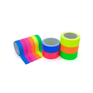 Nastro fluorescente colorato spike stack tape glow in the dark uv black light reactive neon gaffer cloth tape