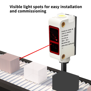 חיישן פוטואלקטרי אוניברסלי FUWEI FGNE10-25NF-B IP67 עם דיכוי רקע, ניתן להחלפה בין FGS ו-BGS, 25 ס\\\"מ, 3.5ms - Product Image 2