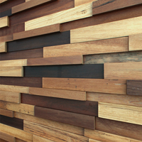 Panneau mural d'intérieur en bois, pour décoration de maison, effet de brique texturé, bois 3d, vente en gros, 12 pièces