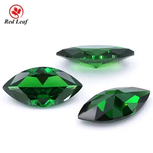 Redleaf Jóias Máquina de Corte Marqulse Gemas de Pedra do Zircon da forma cor verde esmeralda solta cúbicos pedras de zircônia cz para venda