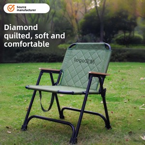 Military Style Outdoor Folding <b>Chair</b> Cotton <b>Padded</b> Portable Picnic <b>Chair</b> for Fishing BBQ Leisure Travel - Product Image 2