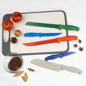 Kitchen Knife Set Of 5 Stainless Steel Colour Coated Knives