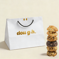 Boîte à biscuits pliable biodégradable personnalisée en papier, vente en gros, qualité alimentaire, pour gâteaux, biscuits, beignets, emballage avec logo