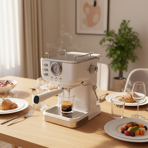 Cafetera Semiautomática Italiana, Cafetera Espresso de Alta Presión para Hogar/Oficina, Espumador de Leche de Alta Presión - Product Image 3