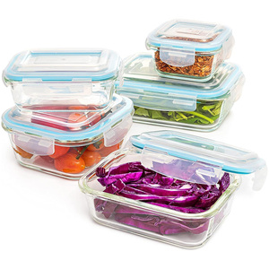 20pcs Modern Food Storage Containers Borosilicate Glass Meal Saver with Vented <b>Lids</b> BPA Free Airtight - Product Image 1