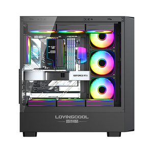 Lovingcool alta calidad <span class=keywords><strong>Gaming</strong></span> <span class=keywords><strong>Pc</strong></span> Case Usb3.0 soporte Torre completa Atx <span class=keywords><strong>Pc</strong></span> chasis ordenador <span class=keywords><strong>Pc</strong></span> Case con Panel frontal de madera - Product Image 2