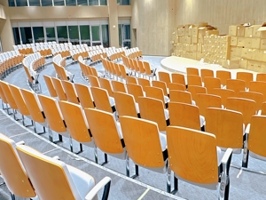 Chaise de cinéma ergonomique HOZE HS-1222A, mobilier de théâtre en alliage d'aluminium, pliable pour un confort optimal, écoles - Product Image 4