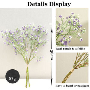उच्च गुणवत्ता वाले कृत्रिम सफेद बच्चों की सांस जिप्सोफिला गुलकेट शादी घर के सजावट वैलेंटाइन के दिन के लिए - Product Image 3