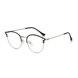 2024 nuevo diseño único medio marco ojo de gato Anti luz azul gafas de moda Marco de gafas de bloqueo de luz azul - Product Image 4