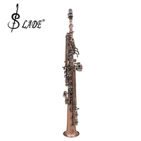 SLADE Professional Woodwind Instrument Carved Treble Straight Pipe Saxophone