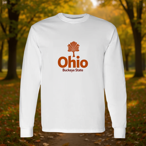 Maglietta a Maniche Lunghe Ohio Buckeye State Unisex con Collo Rotondo per Adulti, Abbigliamento Promozionale - Product Image 2