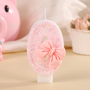 Lindas Velas <span class=keywords><strong>de</strong></span> Cera <span class=keywords><strong>de</strong></span> Parafina con Forma <span class=keywords><strong>de</strong></span> Número <span class=keywords><strong>de</strong></span> Princesa con Lazo Rosa para Pastel <span class=keywords><strong>de</strong></span> <span class=keywords><strong>Cumpleaños</strong></span> Infantil, con Diseño Ecológico Hecho a Mano - Product Image 3