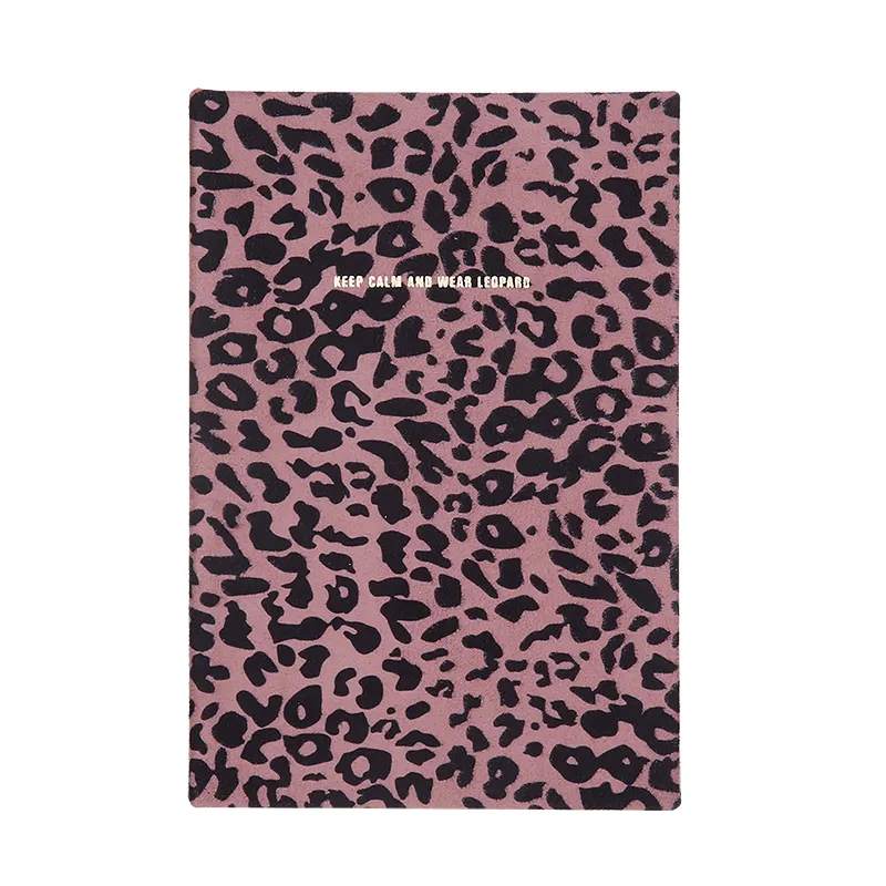 Copertina Rigida di alta Qualità Logo Personalizzato di Stampa di Disegno Del Leopardo Con Oro Citazione A5 Ufficiale Notebook