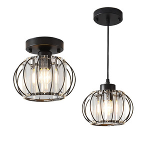 Lámpara colgante de cristal de arte del hierro de tres cabezas de estilo americano para sala de estar de CA, cafetería y tienda de ropa para mostrador de Bar - Product Image 5