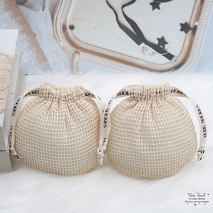 Sac en coton à cordon de serrage avec logo personnalisé imprimé, nouvelle conception, haute qualité, promotion, pour savon, bijoux, cosmétiques, pochette en coton à mailles - Product Image 2