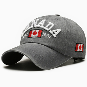Casquette de baseball vintage avec drapeau canadien, broderie feuille d'érable, casquette snapback 1867, casquette décontractée pour homme et femme - Product Image 4