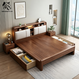 Muebles de dormitorio de diseño moderno, cama tapizada de madera, fabricada en fábrica, precio bajo, personalizable, nuevo estilo, gran stock, lista para enviar. - Product Image 6