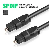 Câble audio numérique à fibre optique Od2.2 1m-5m SPDIF TosLink avec connecteur mâle plaqué or pour haut-parleur, projecteur, boîtier TV