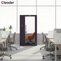 Cabine de bureau insonorisée pour une personne, mobilier compact, espace de lecture individuel, cabine téléphonique, pod de bureau mobile pour réunions, pod d'intimité