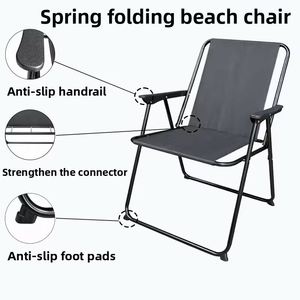 Chaise de plage pliable de haute qualité OEM, personnalisée, portable, pour le camping, le parc, la pêche, haute capacité - Product Image 2