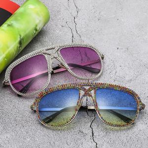 Lunettes de soleil surdimensionnées femmes 2025 mode haute qualité métal cadre luxe strass hommes lunettes de soleil lunettes - Product Image 1