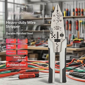 Key Plate Stainless Steel <b>Wire</b> <b>Stripper</b> Electrical Special <b>Wire</b> Crimper <b>Wire</b> Peeling Winding Multi-Function Cable Splitting - Product Image 1