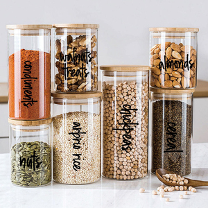 Nhà Bếp Đựng thức ăn nhãn, in trong suốt đựng thức ăn dán, không thấm nước đen <span class=keywords><strong>Script</strong></span> Vinyl <span class=keywords><strong>Decal</strong></span> thực phẩm lọ chuyển dán - Product Image 4