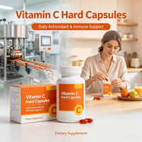 Capsules de vitamine C en gélules dures, marque privée OEM, complément alimentaire personnalisé en gros