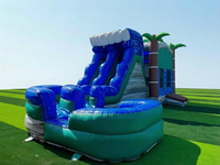 Château gonflable commercial pour enfants avec toboggan et trampoline, idéal pour les fêtes et parcs - Meilleures ventes