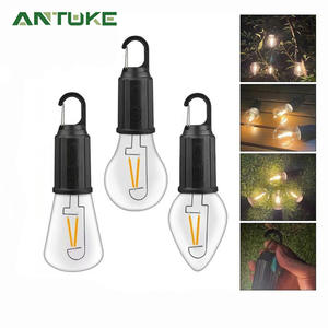 Lampe de camping solaire Antuke, ampoule LED, lampe de tente rétro d'extérieur avec crochet pour la décoration de jardin et de fête, durée de vie de 25 000 heures - Product Image 1