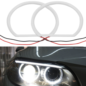 Halo blanc en coton Ultra lumineux SMD LED <span class=keywords><strong>Angel</strong></span> <span class=keywords><strong>Eyes</strong></span> 12V Car-styling 2x131mm pour BMW <span class=keywords><strong>E46</strong></span> - Product Image 3