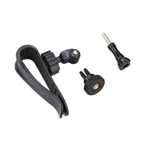 Support de caméra sport ABS pour voiture, support de téléphone portable pour pare-soleil, support de véhicule rotatif à 360 degrés