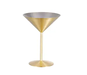 Luxuriöses Edelstahl 304 Martini-Glas Revolverblatt Schwarzer Champagner-Glasbecher Rotwein-Glasbecher