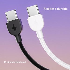Câble de charge rapide PD60W <span class=keywords><strong>Type</strong></span> C 16 cm court, portable, avec porte-clés, câble de données <span class=keywords><strong>Type</strong></span> C vers USB C pour iPhone 17 16 Huawei Samsung - Product Image 2