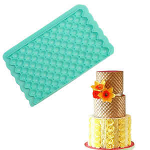 Silicone Cake Mold Rectangle Fondant Chocolate Texture DIY Baking Tool Wedding Decoration - Product Image 1