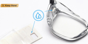 แว่นตานิรภัยป้องกันแสงสีฟ้า ป้องกันฝ้า รุ่นใหม่ LMA  พร้อมโลโก้สั่งทำ กรอบ TR90 กันลม  พร้อมแผ่นปิดด้านข้างแบบถอดได้ - Product Image 4