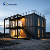 Hôtel Villa en Conteneurs Préfabriqués Résistant aux Intempéries et aux Chocs, Design Élégant, Plusieurs Options de Couleurs