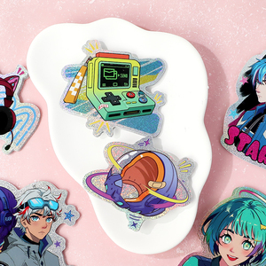 ملصقات متألقة متزنة من VOGRACE ، ملصقا متوهج ناعم ومزين ، ملصقات غبار بيكسي ملمع ناعم مخصص - Product Image 6