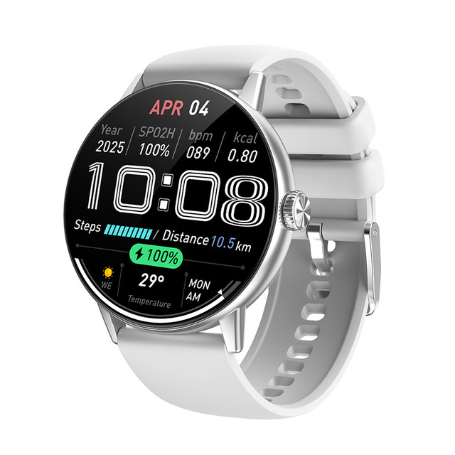 AI Intelligent Voice Assistant Smart Watch Men Ladies Alloy Case AMOLED Screen IP67 Waterproof Health Monitoring Fitness Tracker
