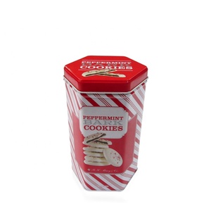 Caja de Metal Hexagonal Decorativa para Galletas de Chocolate con Impresión Personalizada - Product Image 2