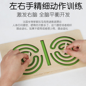 Rompecabezas de laberinto de madera para niños de 4 a 6 años, juguete para el desarrollo del cerebro, entrenamiento de habilidades motoras finas, juego educativo - Product Image 5