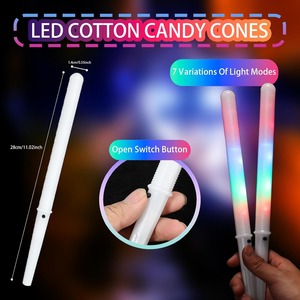 Coni di zucchero filato incandescente a LED riutilizzabili <span class=keywords><strong>e</strong></span> supporto in plastica impermeabile per feste natalizie zucchero filato in movimento! - Product Image 3