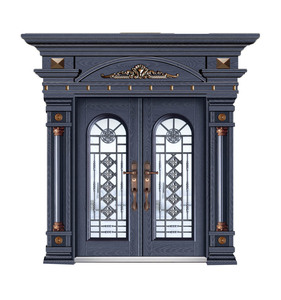 Luxe Bronze <span class=keywords><strong>D</strong></span>'<span class=keywords><strong>entrée</strong></span> Fantaisie En Acier Fer Portes Extérieures - Product Image 4