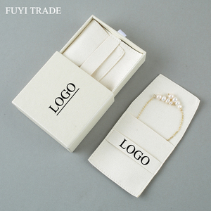 <b>Custom</b> Logo Sliding Drawer Jewelry Box with Microfiber Pouch for Necklace <b>Ring</b> Earring Packaging - Product Image 4